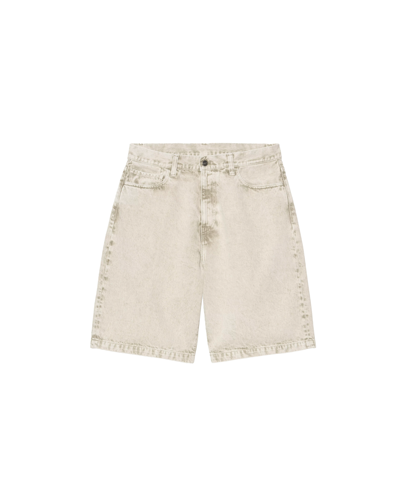 Short denim Landon Carhartt WIP beige écru stone washed face