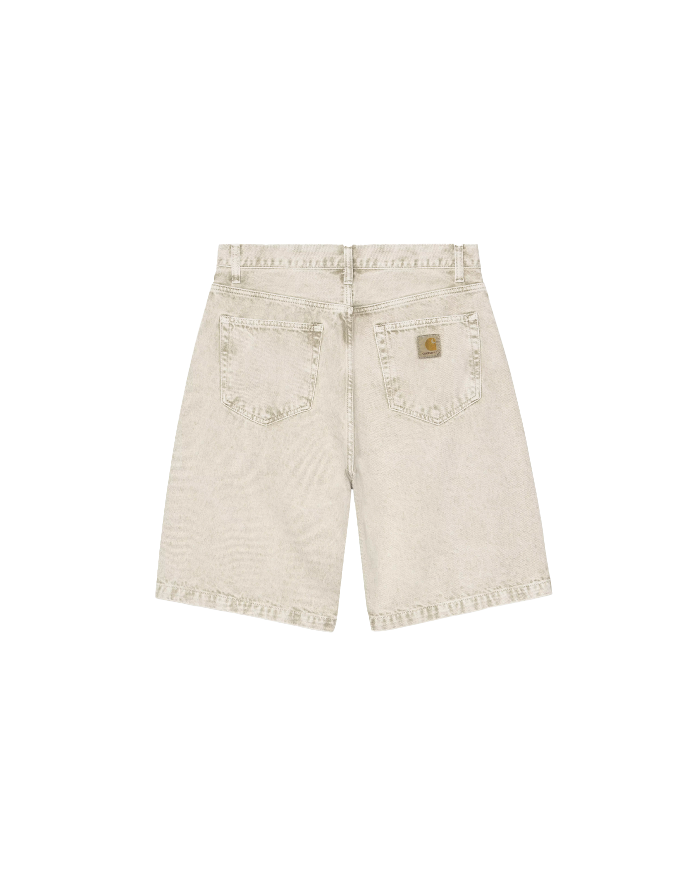 Short denim Landon Carhartt WIP beige écru patch logo Carhartt dos
