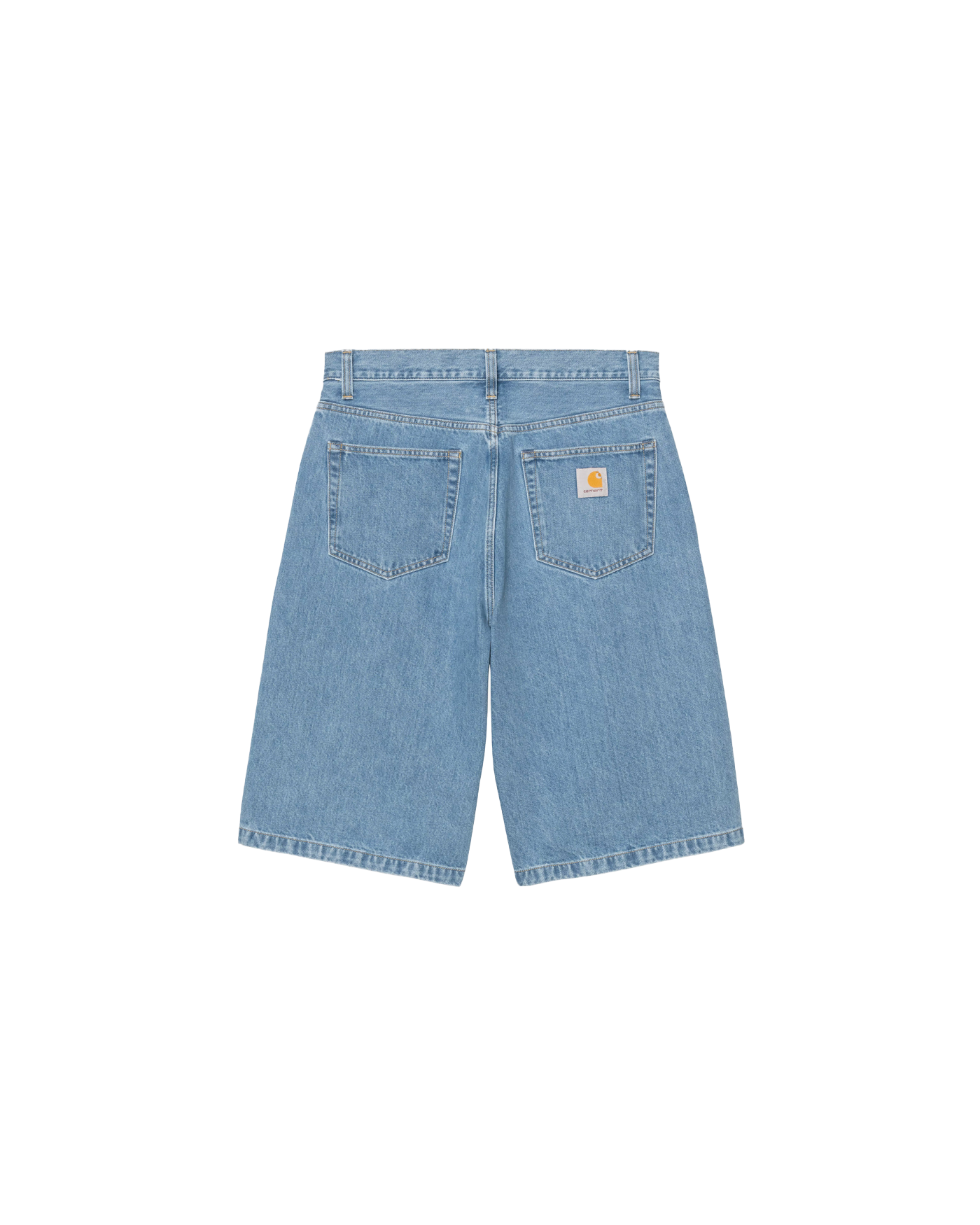 Short denim Carhartt WIP Langdon Blue Bleached bleu délavé dos