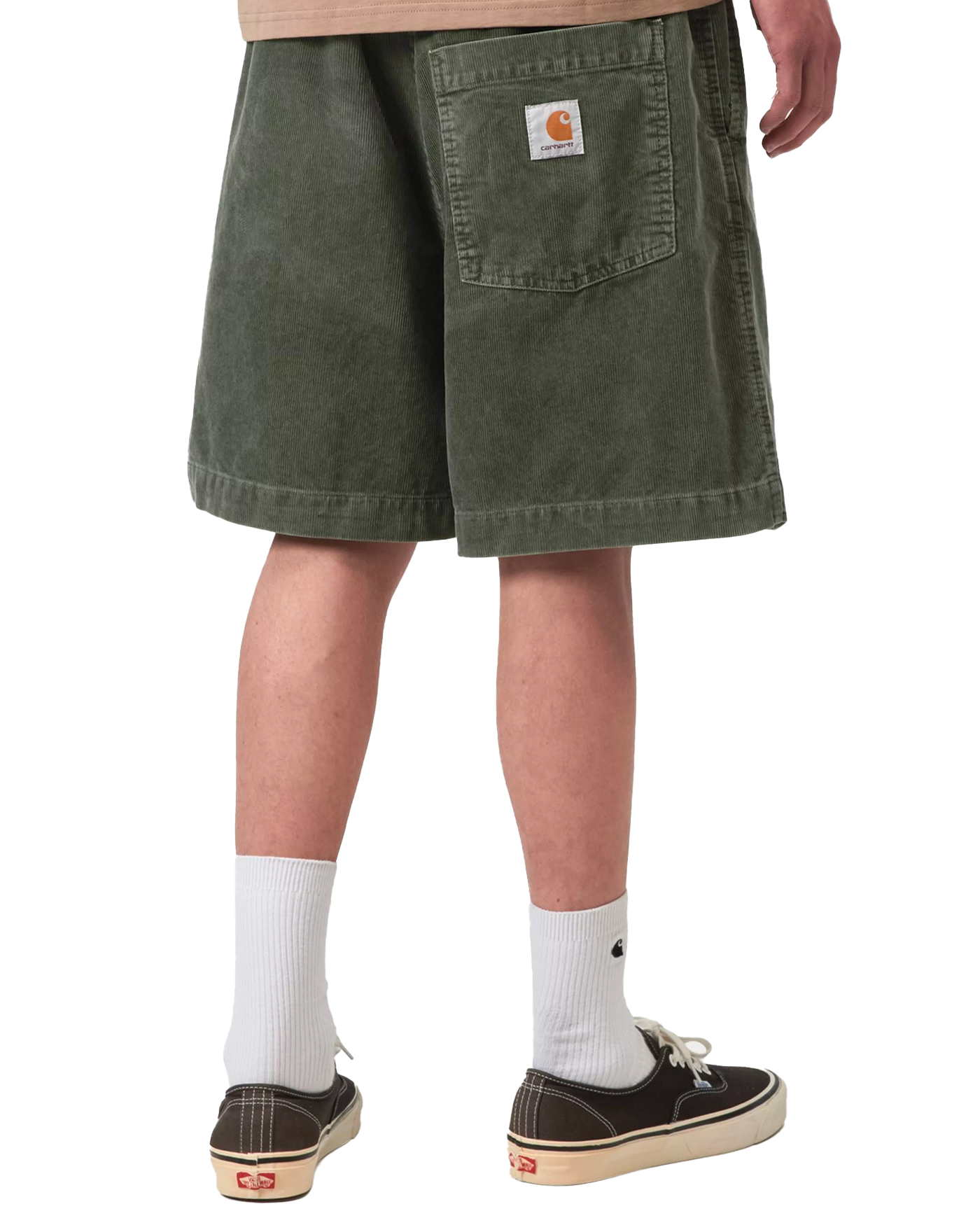 Short homme Reynold Carhartt WIP vert kaki délavé porté de dos
