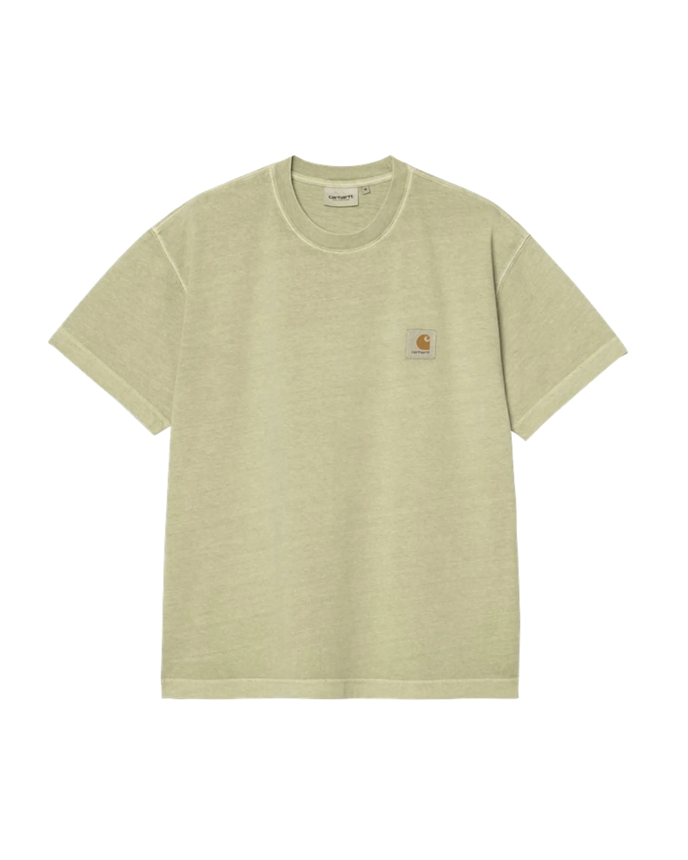 T-shirt Carhartt WIP Nelson vert sauge délavé face patch logo