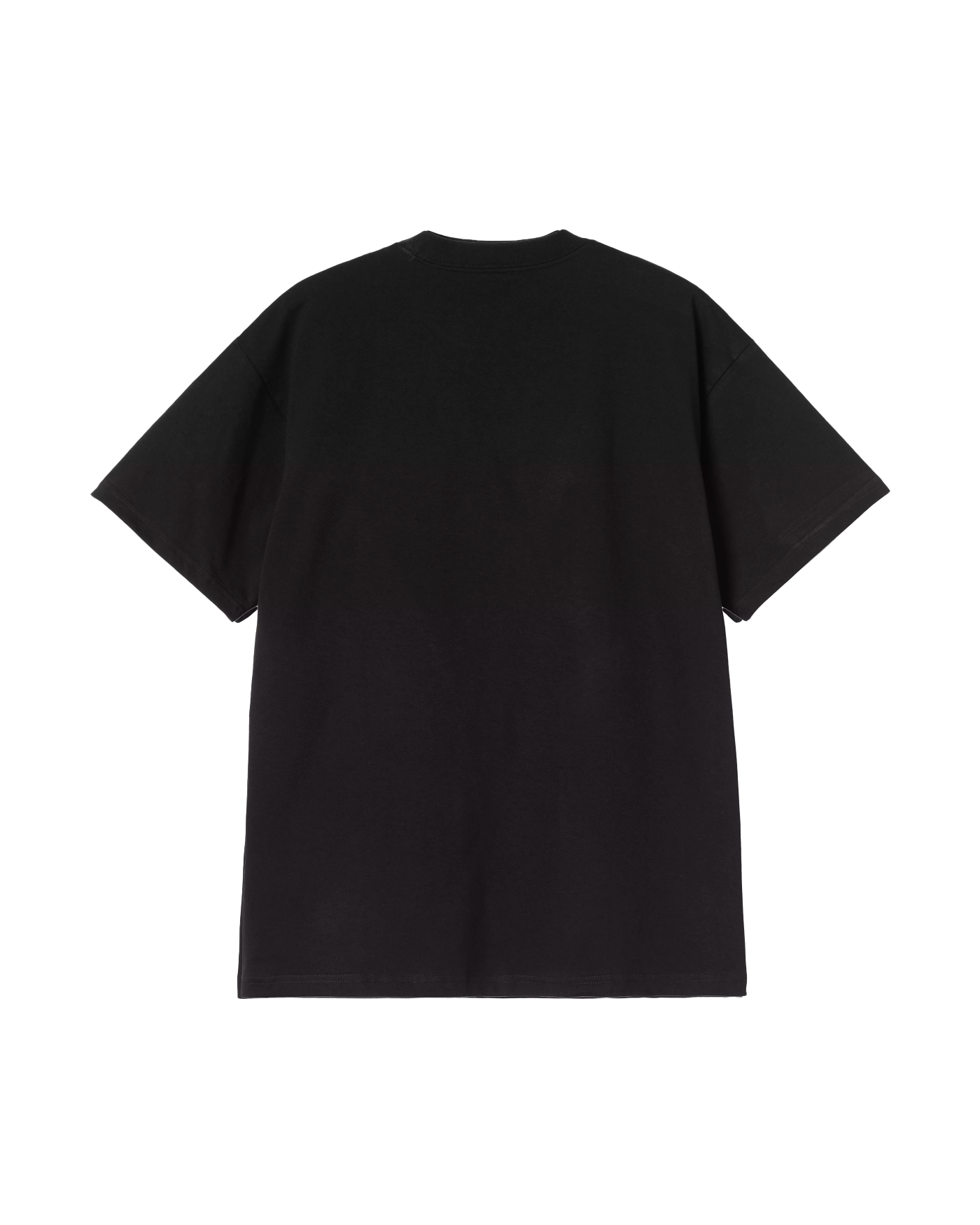 T-shirt Carhartt WIP noir Spoiled dos flatlay fond blanc uni