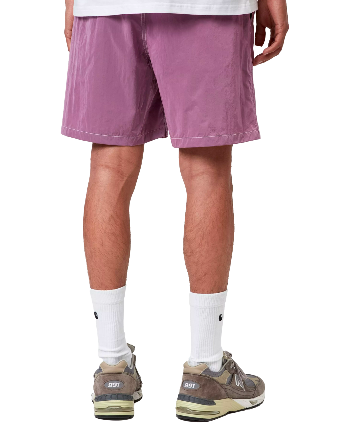 Short de bain homme Carhartt WIP violet Canby Swim porté dos